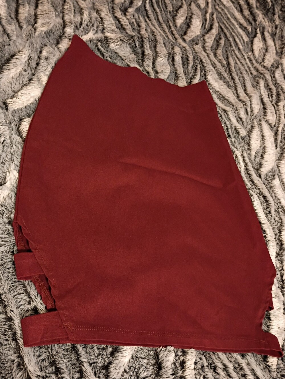 Charlotte Russe Wine Red Fitted Skirt